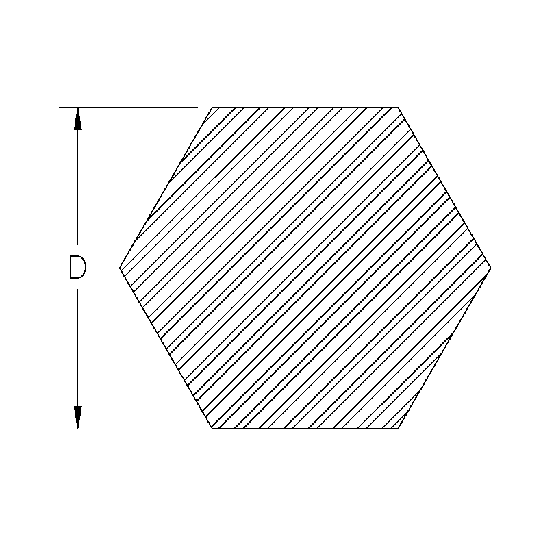 hexagon cross section