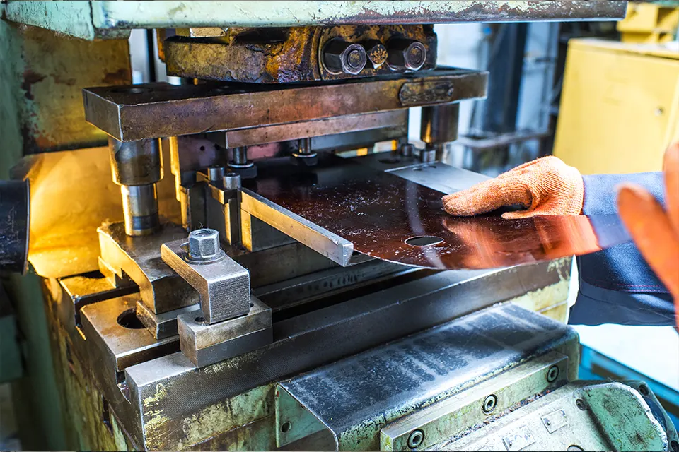 punching a thin plate