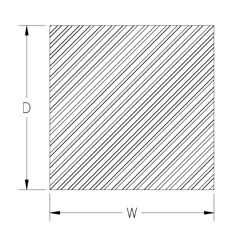 square bar cross section