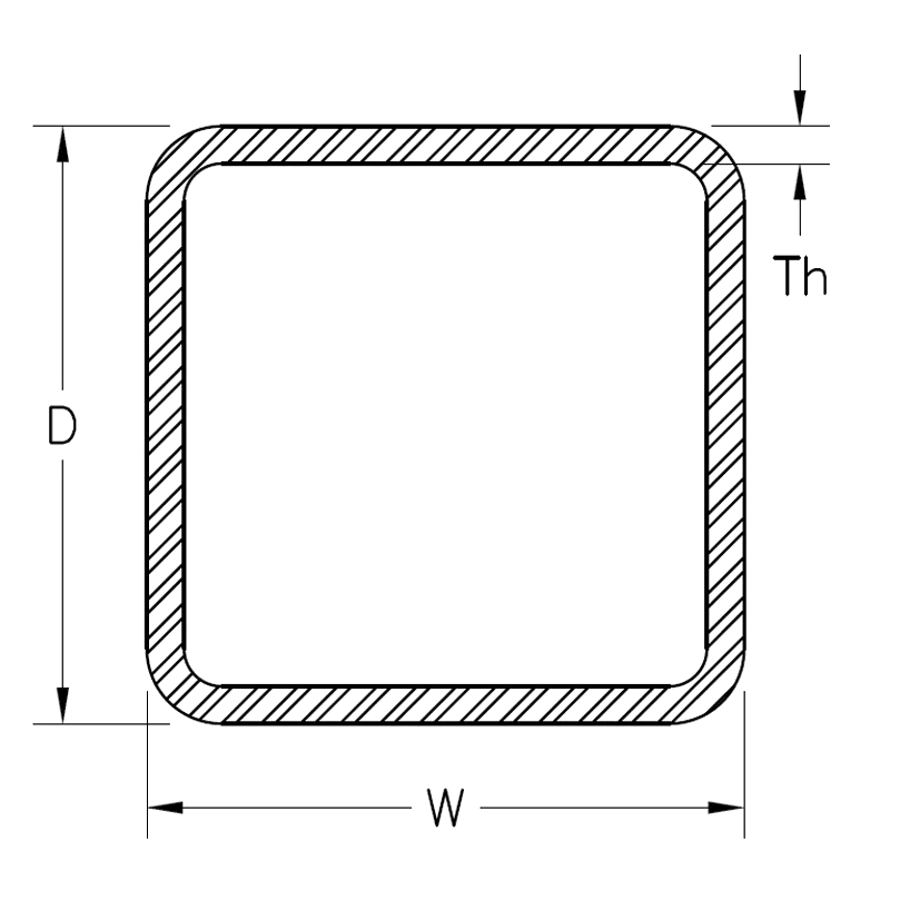 square tubing dimensions