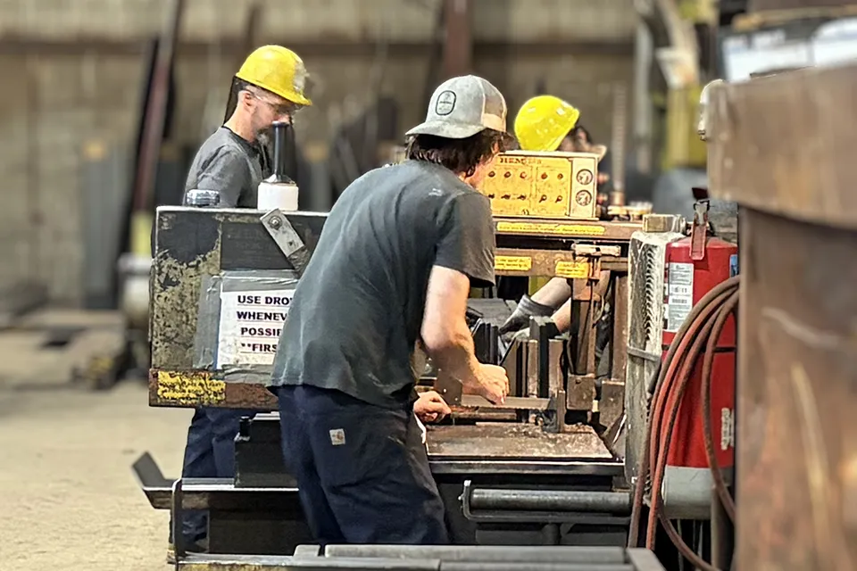 sawing metal extrusions
